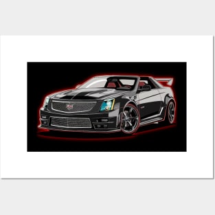 Cadillac CT5-V Blackwing glowing Posters and Art